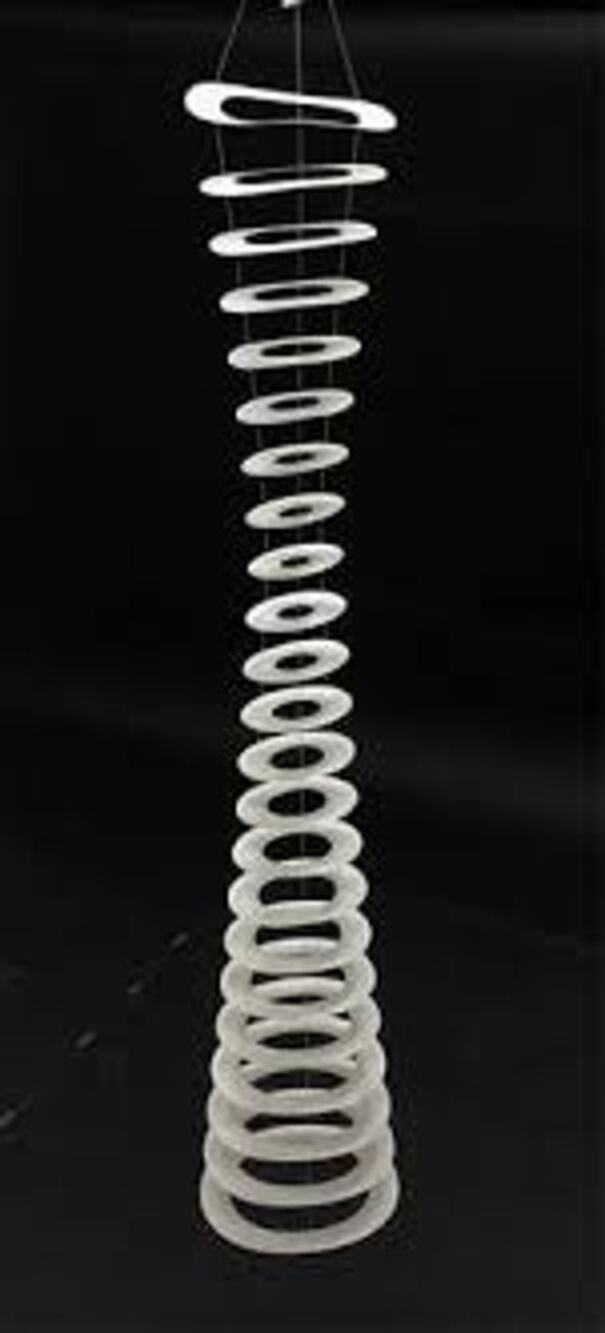 Vintage Y2K IKEA Rorelse Hanging Mobile Sissa Sundling White Circles Rings Art